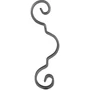 accessoire de ferronnerie, volute en fer forgé