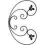 accessoire de ferronnerie, volute en fer forgé