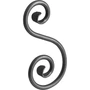 accessoire de ferronnerie, volute en fer forgé