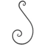 accessoire de ferronnerie, volute en fer forgé