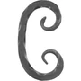 accessoire de ferronnerie, volute en fer forgé