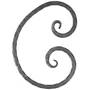 accessoire de ferronnerie, volute en fer forgé