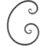 accessoire de ferronnerie, volute en fer forgé