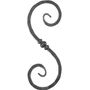 accessoire de ferronnerie, volute en fer forgé