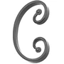 accessoire de ferronnerie, volute en fer forgé