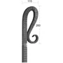 Pointe de lance en fer forgé, épais, différentes dimensions