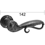 Poignée de porte avec rosace de poignée, galvanisée et ancienne laquée