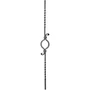 accessoire de ferronnerie, barreau en fer forgé
