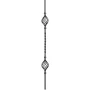 accessoire de ferronnerie, barreau en fer forgé