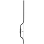 Barreau de balcon, barreau galbé design moderne en fer forgé, profil carré, différentes sections et hauteurs