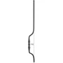 Barreau de balcon, barreau galbé design moderne en fer forgé, profil carré, différentes sections et hauteurs