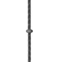 Barreau design moderne en fer forgé, profil carré martelé et rayé, différentes sections