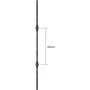 Barreau en fer forgé, profil rond lisse, différentes dimensions et pointes de lance