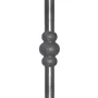 Barreau en fer forgé, profil rond lisse, différentes dimensions et pointes de lance