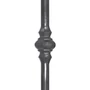 Barreau en fer forgé, profil rond lisse, différentes dimensions et pointes de lance