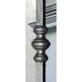 Barreau en fer forgé, profil carré lisse, différentes dimensions et pointes de lance