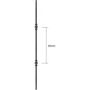 Barreau en fer forgé, profil rond lisse, différentes dimensions et pointes de lance