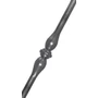 Barreau de balcon, barreau galbé en fer forgé, profil rond, différentes dimensions et fers de lance