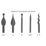 Barreau en fer forgé, profil carré forgé, différentes dimensions et pointes de lance