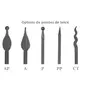 Image 4/4 - Barreau en fer forgé, profil carré martelé, différentes dimensions et pointes de lance