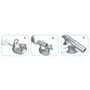 Platine de fixation laterale, inox (AISI 304), différentes dimensions