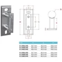 Platine de fixation laterale, inox (AISI 304), différentes dimensions