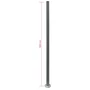 Poteau inox avec ancrage au sol, tube rond, (AISI 316)
