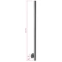 Poteau inox avec ancrage mural, tube rond, (AISI 316)