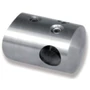 Support de barre avec trou traversant à fixer sur tube rond, fixation de barre des deux côtés, inox (AISI 304), différentes dimensions