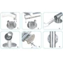 Platine de fixation laterale, inox (AISI 304), différentes dimensions