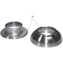 Platine murale avec rosace de recouvrement, inox (AISI 304)