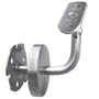 Support de main courante pour tubes ronds et carrés, articulé, avec rosace de couverture, inox (AISI 304), différentes dimensions