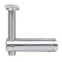 Support de main courante pour tube carré, à fixer sur tube rond, réglable en hauteur, inox (AISI 304), différentes dimensions