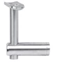 Support de main courante pour tube rond, fixable sur tube carré, réglable en hauteur, inox (AISI 304), différentes dimensions