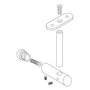 Support de main courante pour tube rond, à fixer sur tube rond, réglable en hauteur, inox (AISI 304), différentes dimensions