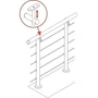 Image 3/5 - Support de main courante pour tube rond, à fixer sur tube rond, réglable en hauteur, inox (AISI 304), différentes dimensions