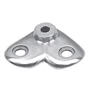 Plaque de support 90° pour tube rond, inox (AISI 316)