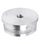 Embout plat pour tube rond avec filetage M8, inox (AISI 304), différentes dimensions