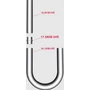 Tube coude à angle 180°, inox (AISI 304)