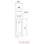 Support pour poignée de porte avec filetage intérieur M8, inox (AISI 304)