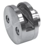 Pince à verre rond à fixer sur plat, inox (AISI 316)