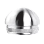 Embout demi-sphérique pour tube rond, inox (AISI 316), poli miroir