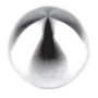 Boule pleine avec trou borgne (embout pour barre, AISI 316, poli miroir), différentes dimensions