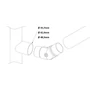 Raccord, inox (AISI 304), différentes dimensions