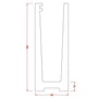 Elément d'angle pour profil de sol en aluminium, fixation latérale