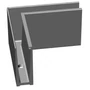 Elément d'angle pour profil de sol en aluminium