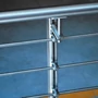 Garde-corps inox avec poteau rectangulaire
