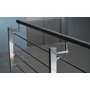 Garde-corps inox avec poteau rectangulaire