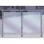 Garde-corps en verre inox