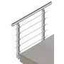 Garde-corps inox avec poteau rectangulaire